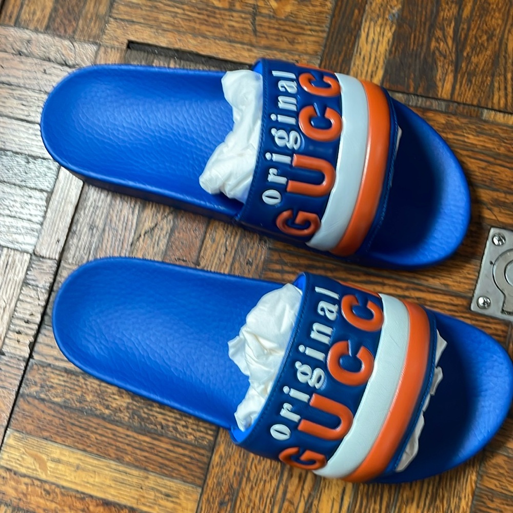 $ALE- Gucci Original Limited Edition Slides - NY Knicks colors - Picture 3 of 8